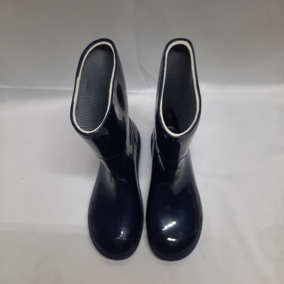 NWOT Unisex Kids Blue Rubber Rain Boots 2-3 - Picture 6 of 8